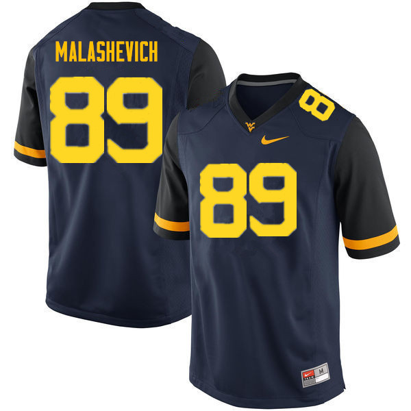 Men #89 Graeson Malashevich West Virginia Mountaineers College Football Jerseys Sale-Navy - Click Image to Close